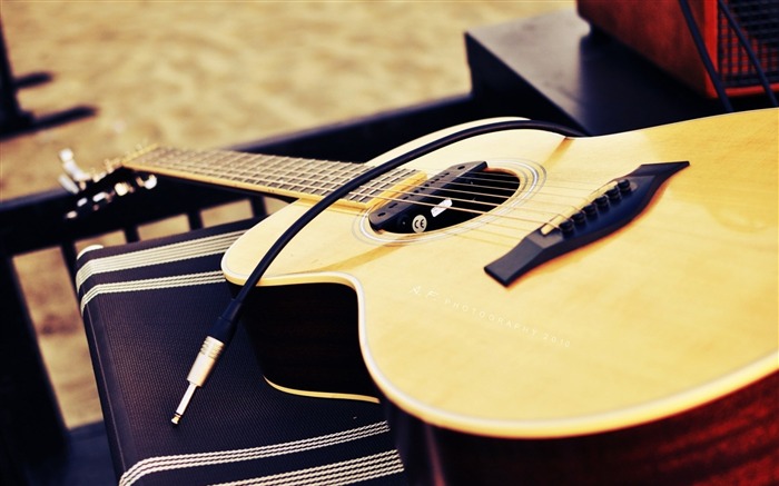 Guitarra Macro-Música HD Wallpaper Visualizações:9045