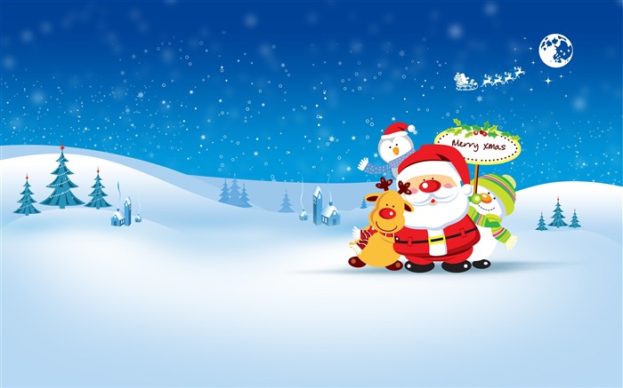 Merry Christmas Holiday Theme HD Desktop Wallpaper Views:38686