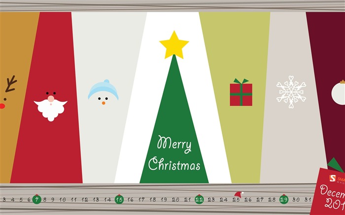 Minimalist Christmas-December 2013 Calendar Wallpaper Views:8966 Date:2013/11/30 6:23:24