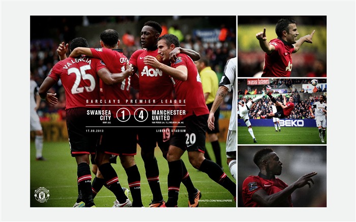 Swansea 1 United 4-2013-2014 temporada Fondo de pantalla HD Vistas:7634