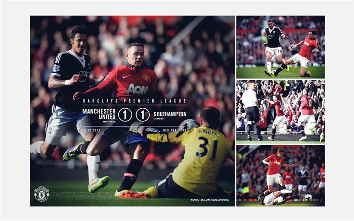 United 1 Southampton 1-2013-2014 temporada Fondos de pantalla HD Vistas:8000