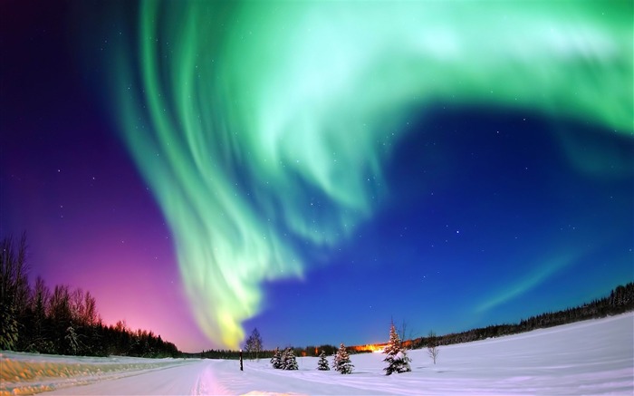 aurora borealis-Night sky HD wallpaper Views:18232 Date:2013/11/23 22:10:50