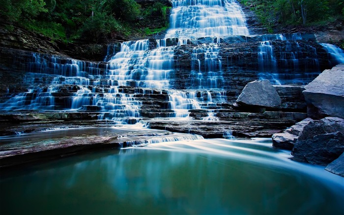 cascade belle rivière-Unis-Paysage Fond d'écran Vues:9393