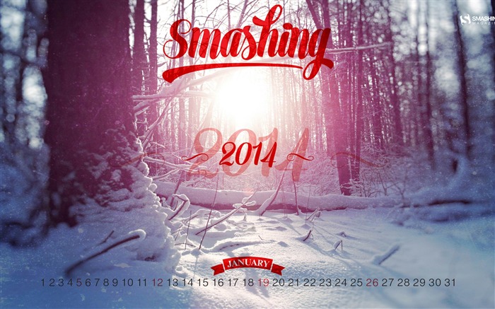 January 2014 calendar desktop themes wallpaper Views:31322