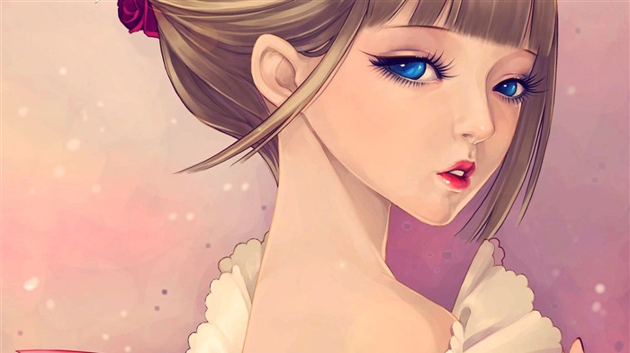 beauty anime blonde girl blue eyes-HD Desktop Wallpaper Views:12955 Date:2013/12/12 7:51:27