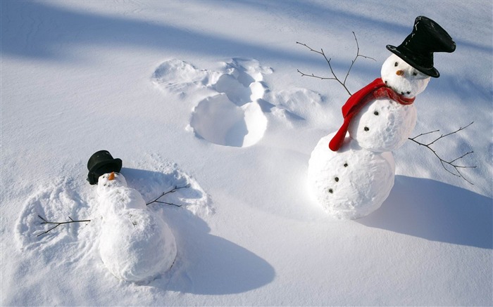 bonhomme hiver-Paysage HD Fond d'écran Vues:12331