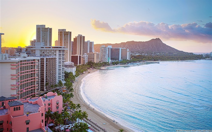 Waikiki Beach Oahu-Windows HD Wallpaper Visualizações:12446