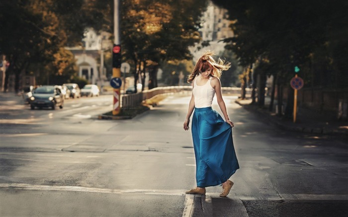 humeur fille de la ville du matin-beauté fond d'écran Vues:7664