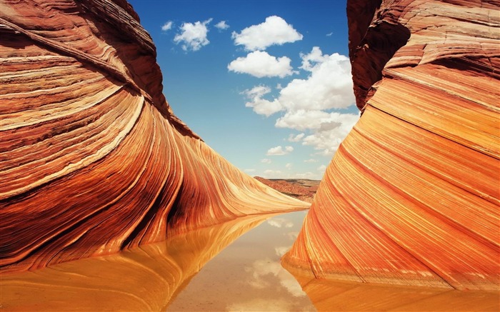 Fondo de pantalla naranja HD rocas Vistas:10082