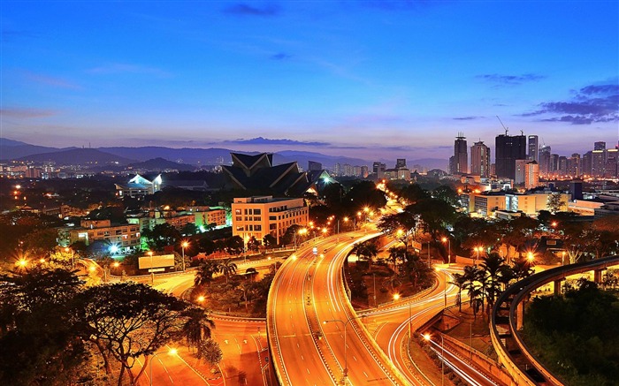 Kuala Lumpur Malaisie nuit-Uni-Windows Fond d'écran Vues:13963