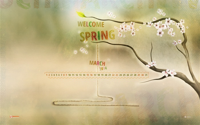 Welcome Spring-March 2014 calendar wallpaper Views:7316 Date:2014/2/28 6:01:08