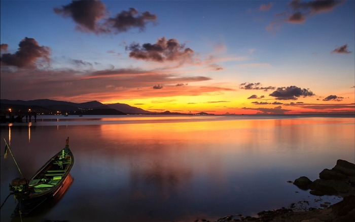 Barco da noite do Golfo - Papéis de Parede da Foto Visualizações:7948