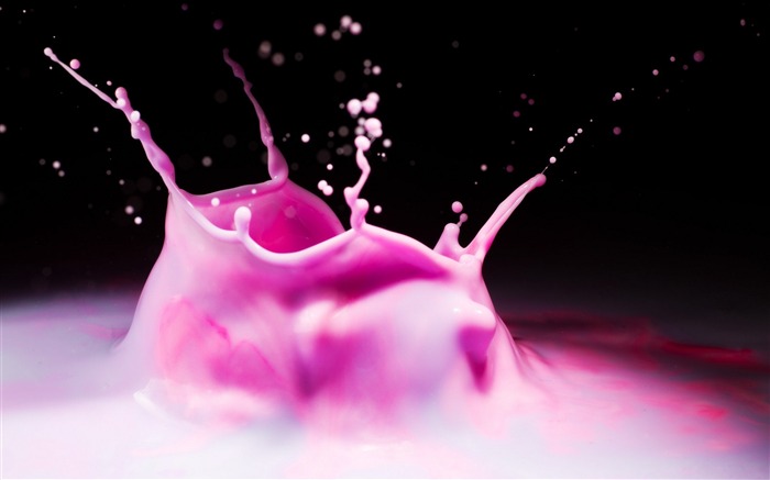 drop pink spray liquid-Macro HD Wallpaper Views:10092 Date:2014/2/2 7:57:58