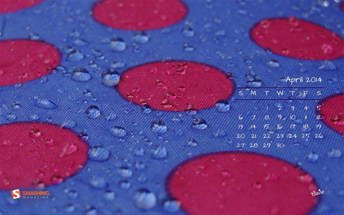 Uma pequena gota de chuva - papel de parede do calendário de abril de 2014 Visualizações:8827