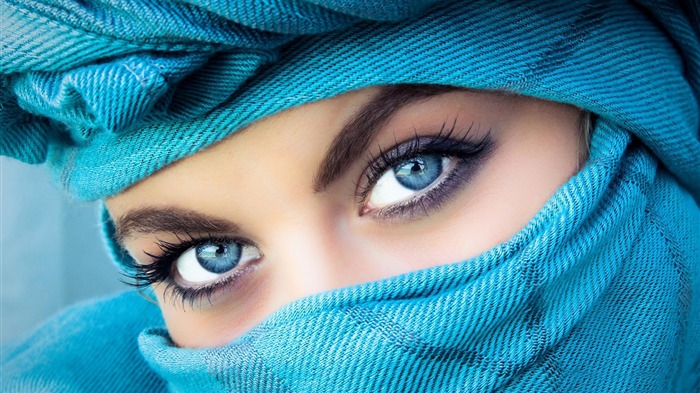 hermosas ojos azules-chicas foto fondo de pantalla Vistas:15345