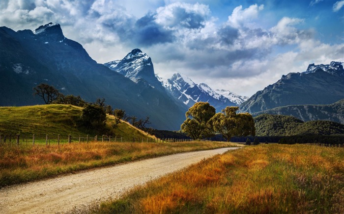 camino de tierra al paraíso-Naturaleza fondo de pantalla HD Vistas:10859