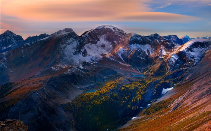 picos de montanha céu paisagem nevada HD Wallpaper Visualizações:11918