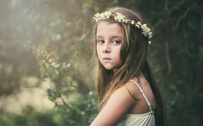 verano viento niña-Photo fondo de pantalla HD Vistas:7404