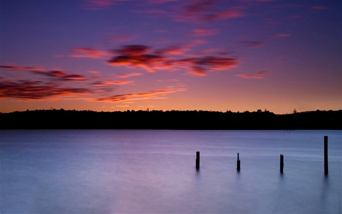 rivière horizon de soirée-Paysage HD Fond d'écran Vues:8782