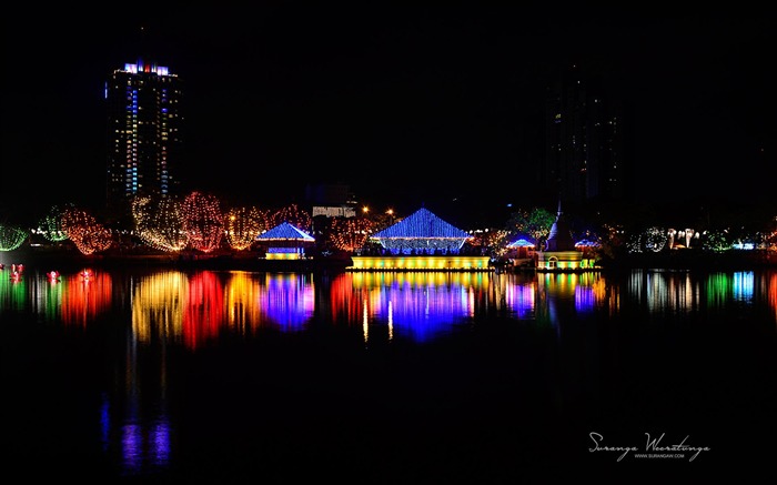 Harbor night-Sri Lanka Win8 fondo de pantalla Vistas:9115