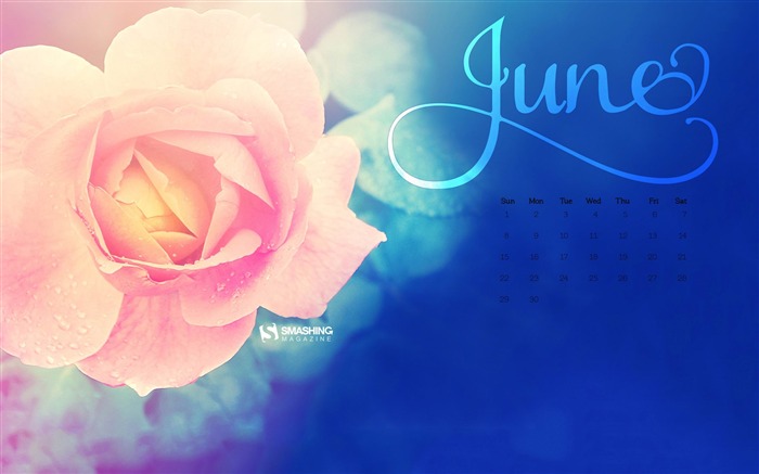 Junio ​​2014 calendario escritorio temas fondos de pantalla Vistas:33400