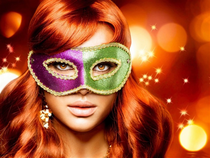 hot mask girls-photo Papel tapiz con pantalla grande Vistas:8745