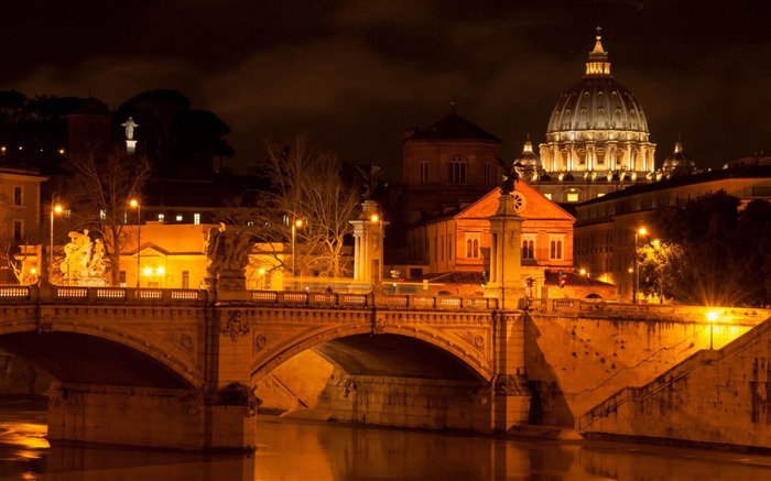 Papéis de parede da paisagem nocturna do Vaticano Visualizações:10053