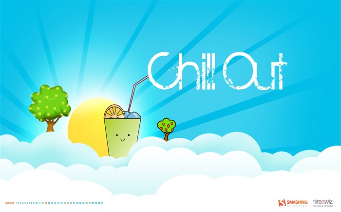 Chill Out-July 2014 calendario hd fondo de pantalla Vistas:8834