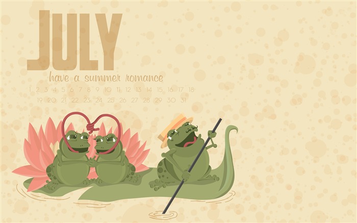 Summer Romance-July 2014 calendario hd fondo de pantalla Vistas:7004