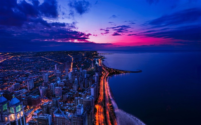 Chicago rascacielos-Fotografía Fondos de Escritorio Vistas:9327