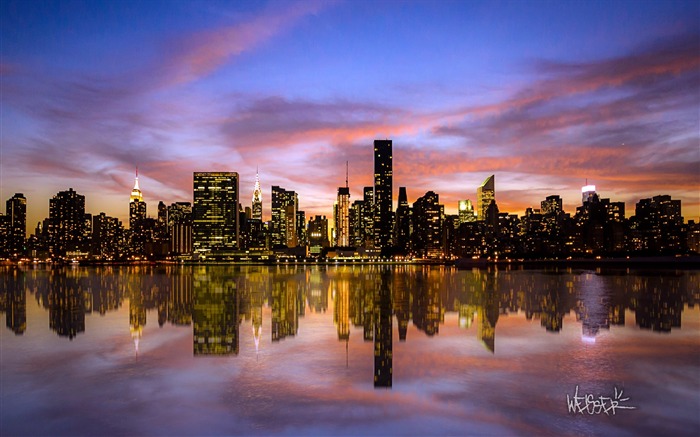 manhattan sunset-Scenery HD Wallpaper Visualizações:9805