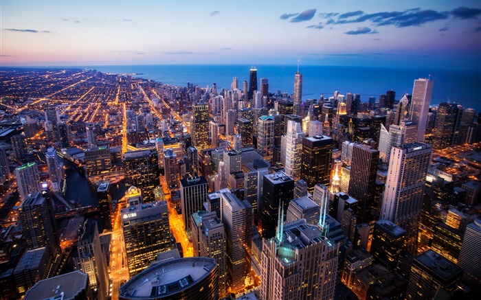 Chicago Skyline-Cities HD Wallpaper Views:13717 Date:2014/7/14 8:14:11