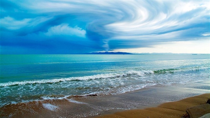 vagues de sable côte de plage-Photo HD Fond d'écran Vues:10439