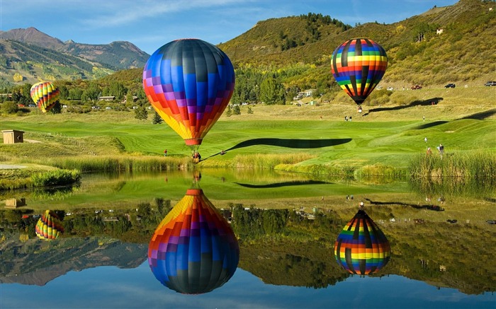 ballons à air chaud-Nature HD Fond d'écran Vues:9578