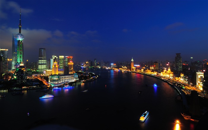 shanghai cityscape Night-Cities HD Wallpaper Views:9120 Date:2014/7/14 8:22:48