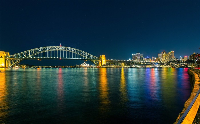 Harbour Bridge At Night-Cities HD Wallpaper Views:8380 Date:2014/8/31 2:03:04