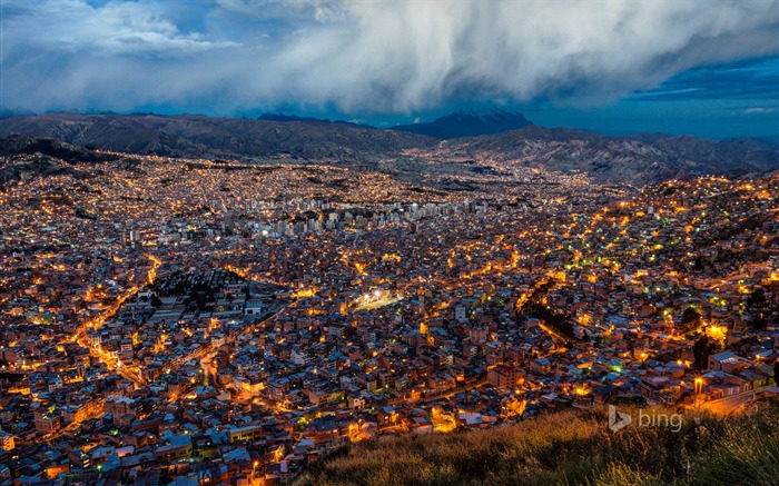 Las ciudades noche-fondo de pantalla de tema de Bing Vistas:9478