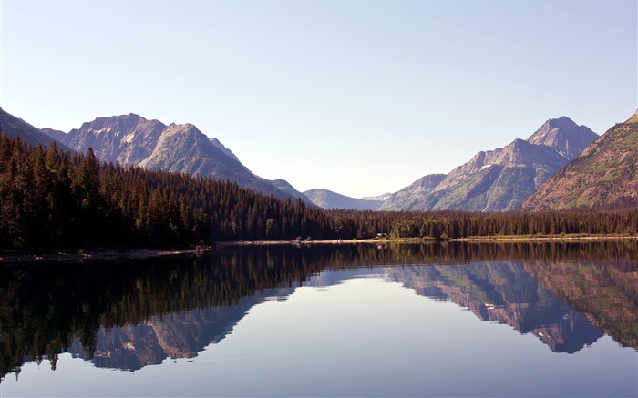 lac ciel de montagne-paysage HD Fond d'écran Vues:9123