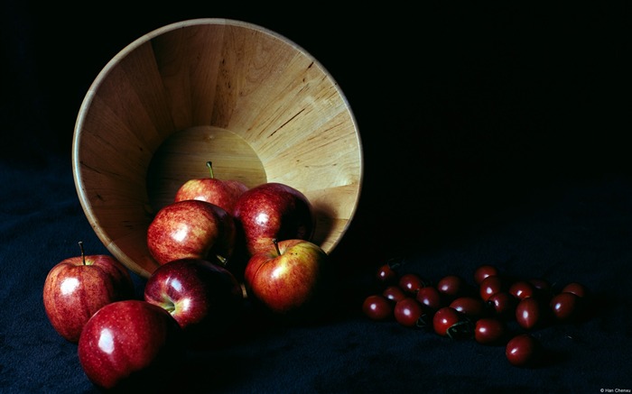 Fondo de pantalla de Apple Basket Still Life-Windows Theme Vistas:8029