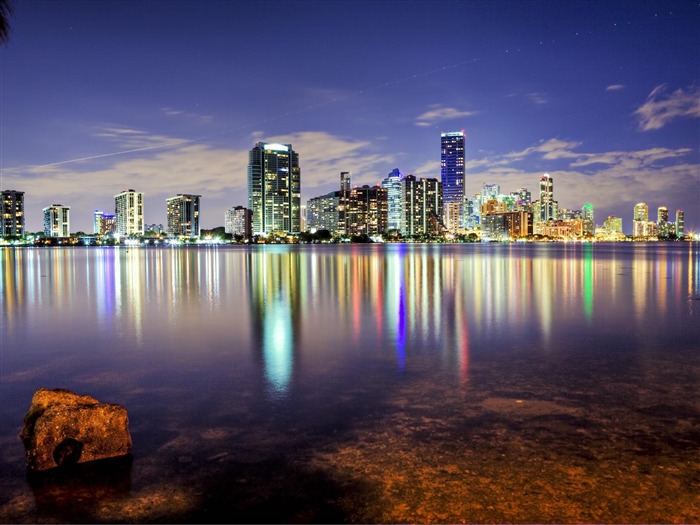 Miami Floride Skyline-HD Fond d'écran Vues:16416