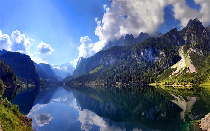 Mountain Lake Scene-Nature HD Wallpaper Views:12143 Date:2014/9/15 7:47:38