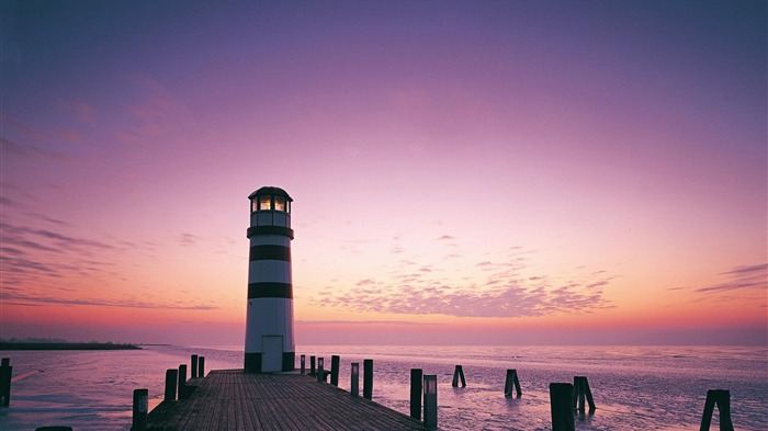 Lighthouse Sunset-HD Desktop Wallpaper Visualizações:9826