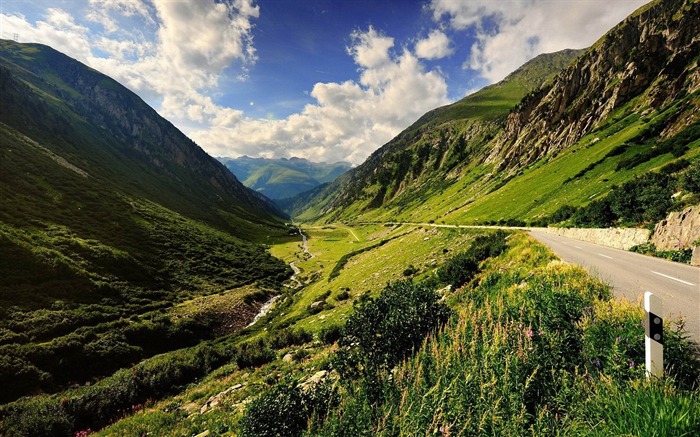 Paysage de montagne Voir-HD Fonds d'écran Vues:13538