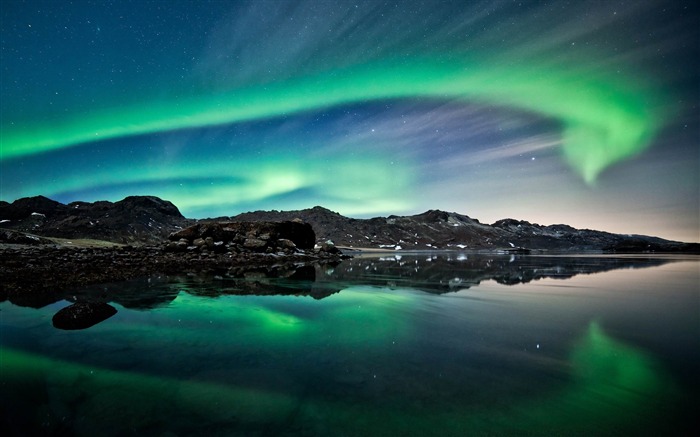 Papel de Parede de Iluminação Norueguês Northern Lights-HD Visualizações:12972