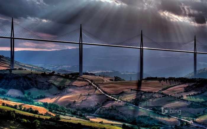 soleil viaduc-Bing fond d'écran Vues:7830