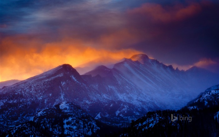 Crépuscule neige-Bing fond d'écran Vues:9705