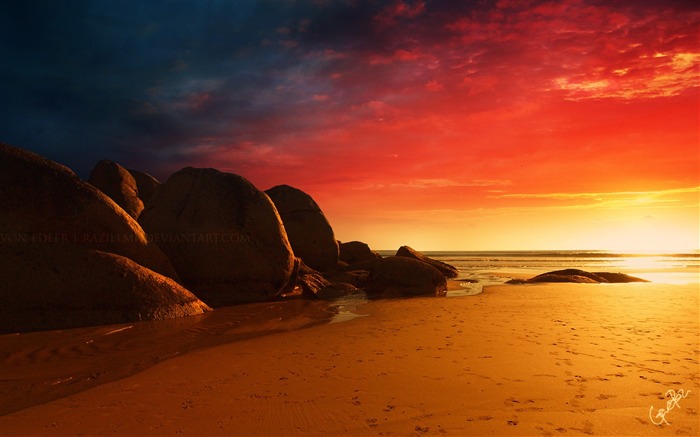 fire beach-Scenery HD Wallpapers Views:11885 Date:2014/10/27 8:50:34