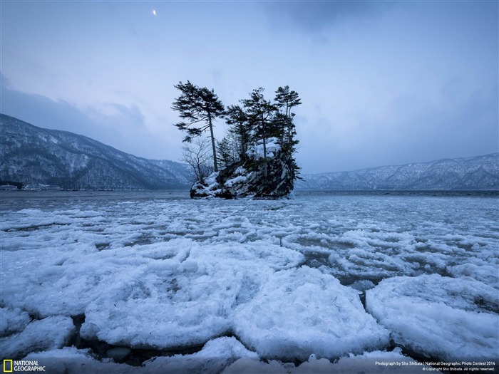 congelado lago-National Geographic fondo de pantalla Vistas:8761