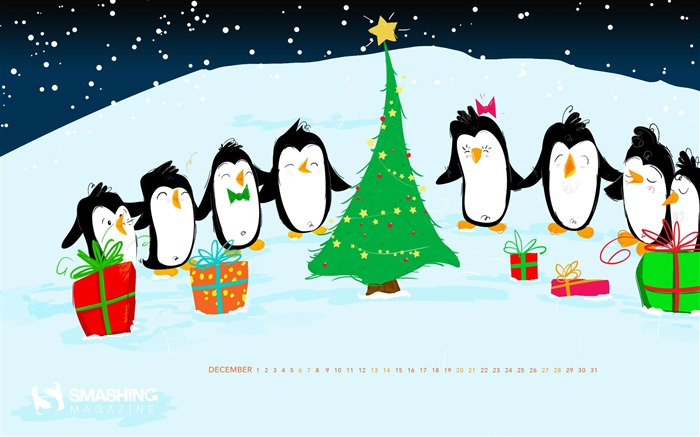 A South Pole Christmas-December 2014 Calendar Wallpaper Views:9010 Date:2014/11/30 8:07:22