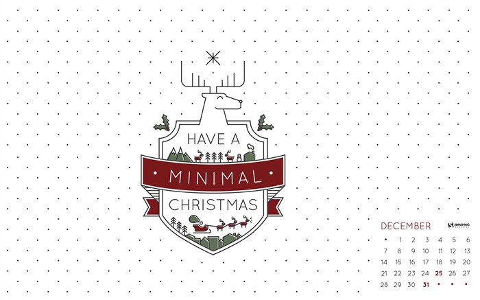 Have A Minimal Christmas-December 2014 Calendar Wallpaper Views:9319 Date:2014/11/30 8:17:05